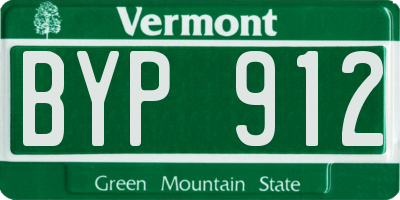 VT license plate BYP912