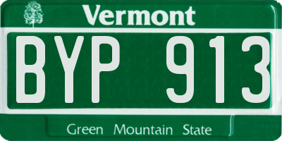 VT license plate BYP913