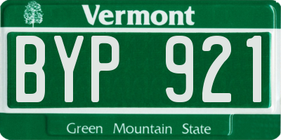 VT license plate BYP921