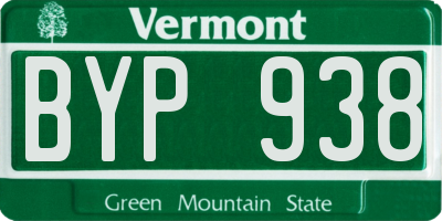 VT license plate BYP938