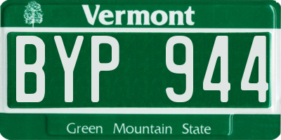 VT license plate BYP944