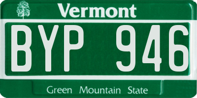 VT license plate BYP946