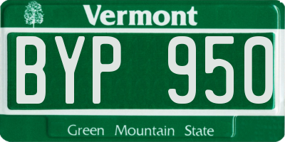 VT license plate BYP950