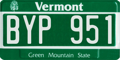 VT license plate BYP951