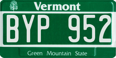 VT license plate BYP952