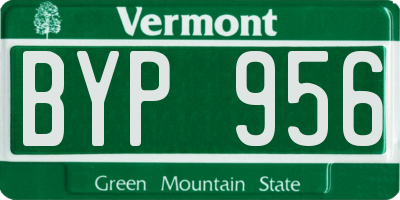 VT license plate BYP956