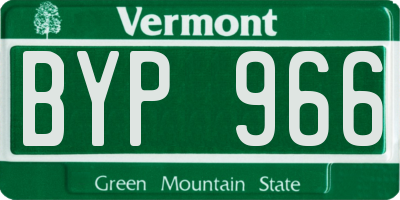 VT license plate BYP966