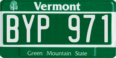 VT license plate BYP971