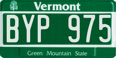 VT license plate BYP975