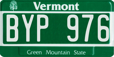 VT license plate BYP976
