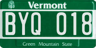 VT license plate BYQ018