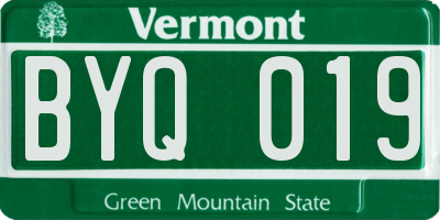 VT license plate BYQ019