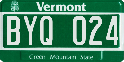 VT license plate BYQ024