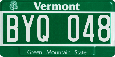 VT license plate BYQ048