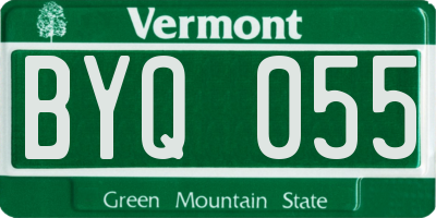 VT license plate BYQ055