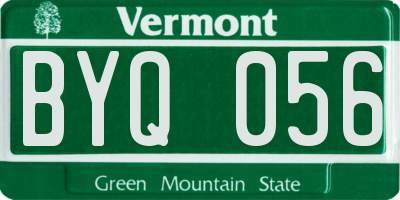 VT license plate BYQ056