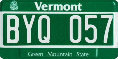 VT license plate BYQ057