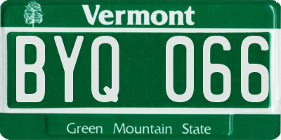 VT license plate BYQ066