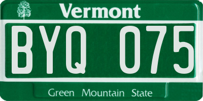 VT license plate BYQ075