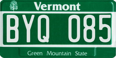 VT license plate BYQ085