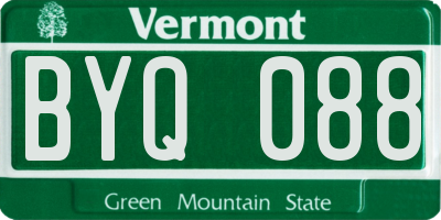VT license plate BYQ088