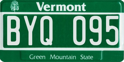 VT license plate BYQ095