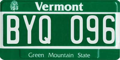VT license plate BYQ096