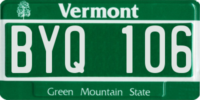 VT license plate BYQ106