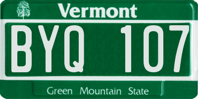 VT license plate BYQ107
