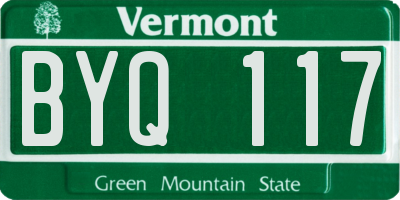 VT license plate BYQ117