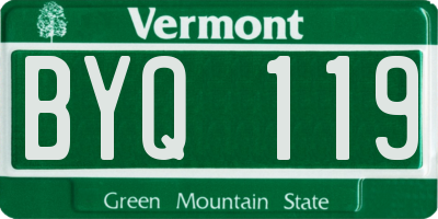 VT license plate BYQ119