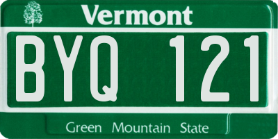 VT license plate BYQ121