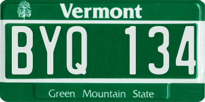 VT license plate BYQ134
