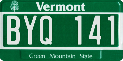 VT license plate BYQ141