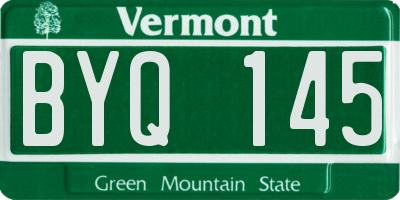 VT license plate BYQ145