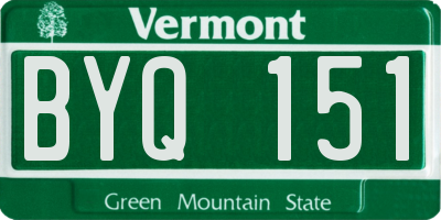 VT license plate BYQ151