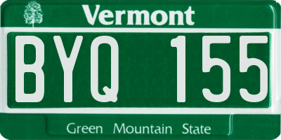 VT license plate BYQ155