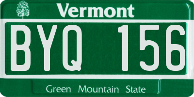 VT license plate BYQ156