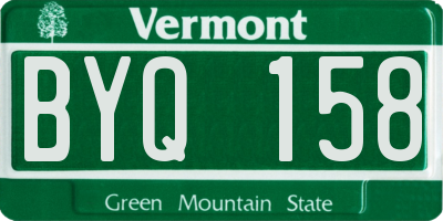 VT license plate BYQ158