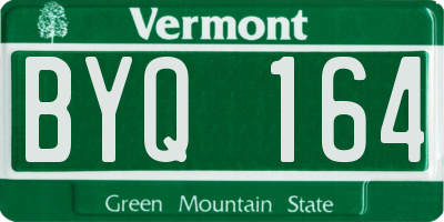 VT license plate BYQ164