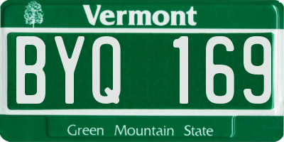 VT license plate BYQ169