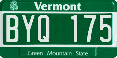 VT license plate BYQ175