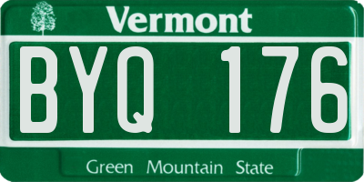 VT license plate BYQ176