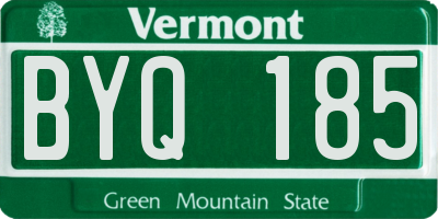 VT license plate BYQ185