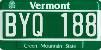 VT license plate BYQ188