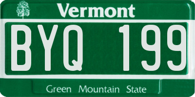 VT license plate BYQ199