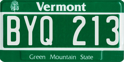 VT license plate BYQ213