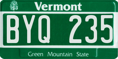 VT license plate BYQ235