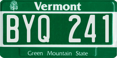 VT license plate BYQ241