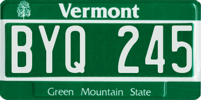 VT license plate BYQ245